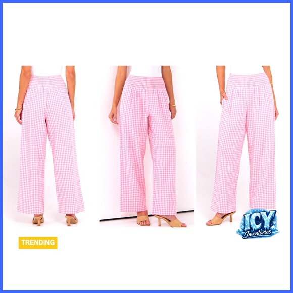 100% Rayon Palazzo Pants Wide Leg High Waisted Lounge Pajama Pants - Picture 7 of 7